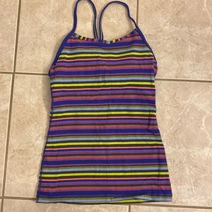 Lululemon Power Y Multi-coloured Tank Size 6